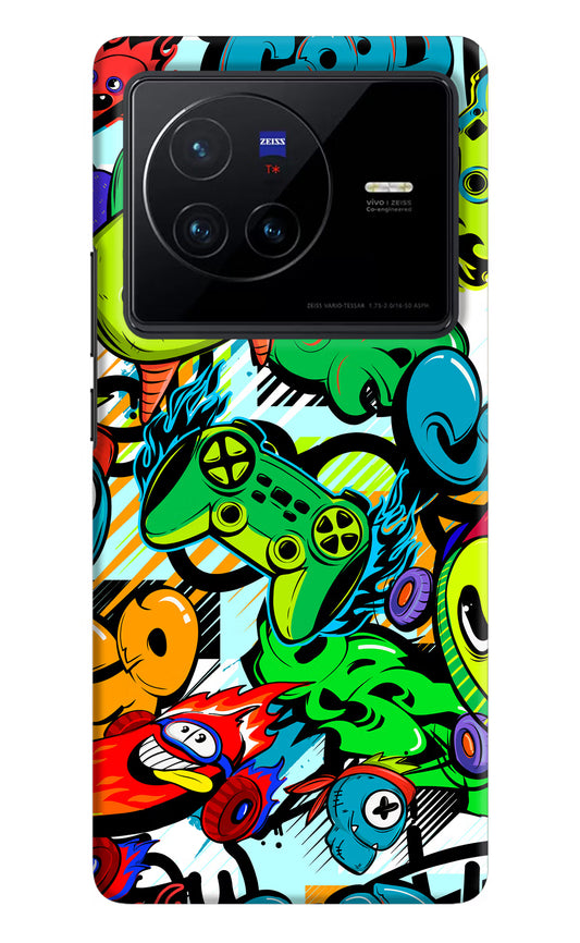 Game Doodle Vivo X80 Hard Case Back Cover by Casekaro