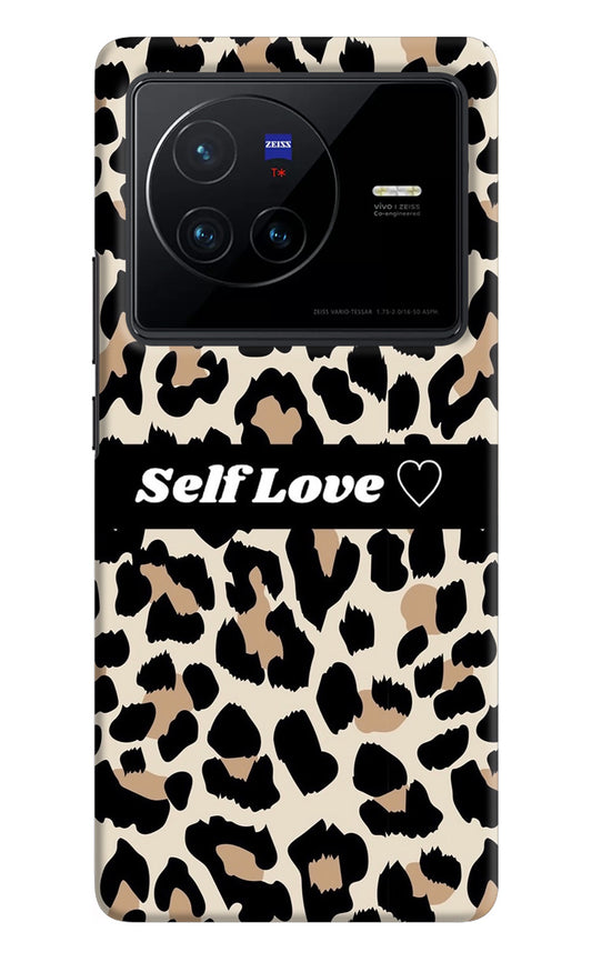 Leopard Print Self Love Vivo X80 Back Cover