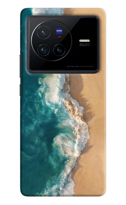 Ocean Beach Vivo X80 Hard Case Back Cover by Casekaro