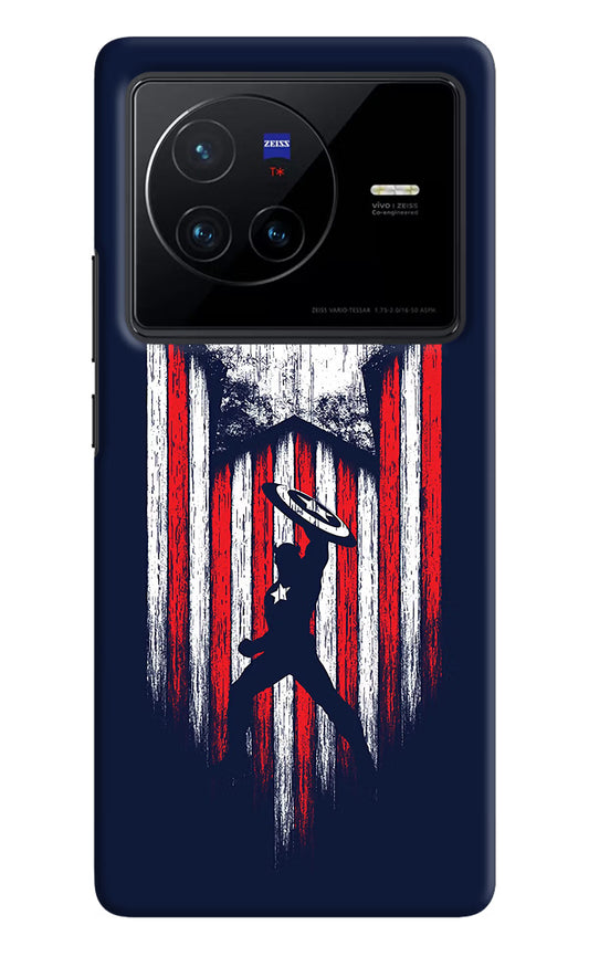 Captain America Marvel Art Vivo X80 Hard Case Back Cover by Casekaro