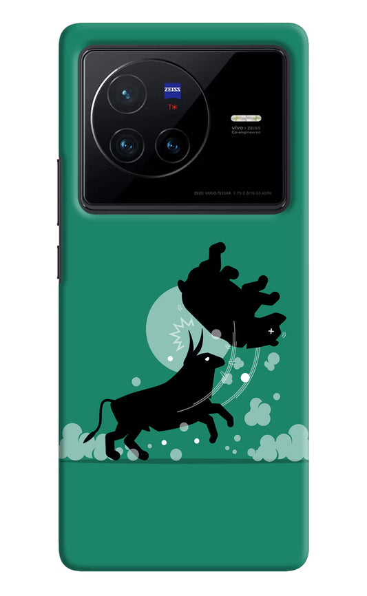 Bull Conqueror Vivo X80 Hard Case Back Cover by Casekaro