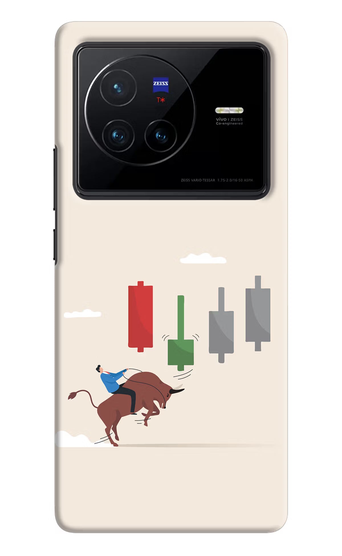 Bull Trading Momentum Vivo X80 Hard Case Back Cover by Casekaro