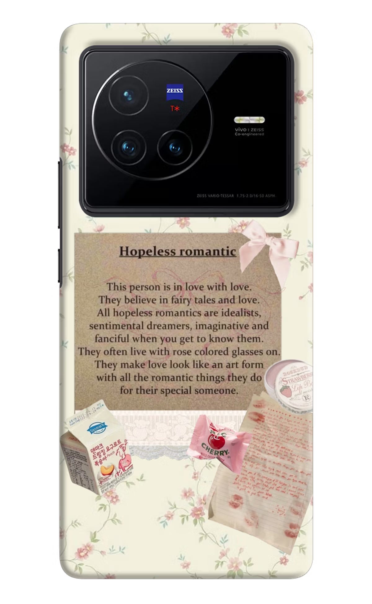 Hopeless Romantic Vivo X80 Hard Case Back Cover by Casekaro