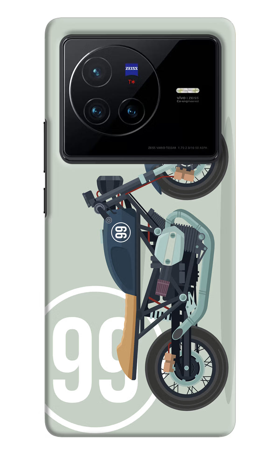 Classic Cafe Racer 99 Vivo X80 Back Cover, Hard case