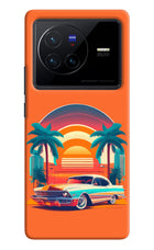 Palm Drive 80s Vivo X80 Hard Case Back Cover by Casekaro