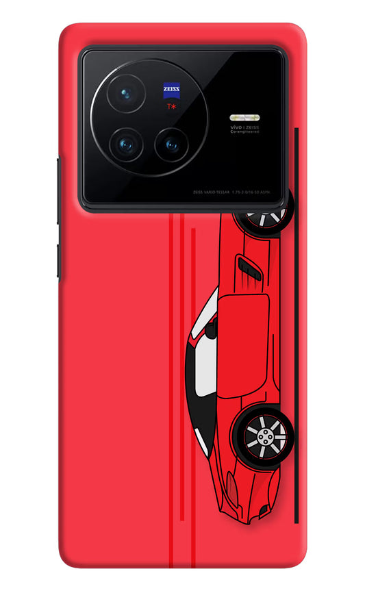 Red Velocity Vivo X80 Hard Case Back Cover by Casekaro