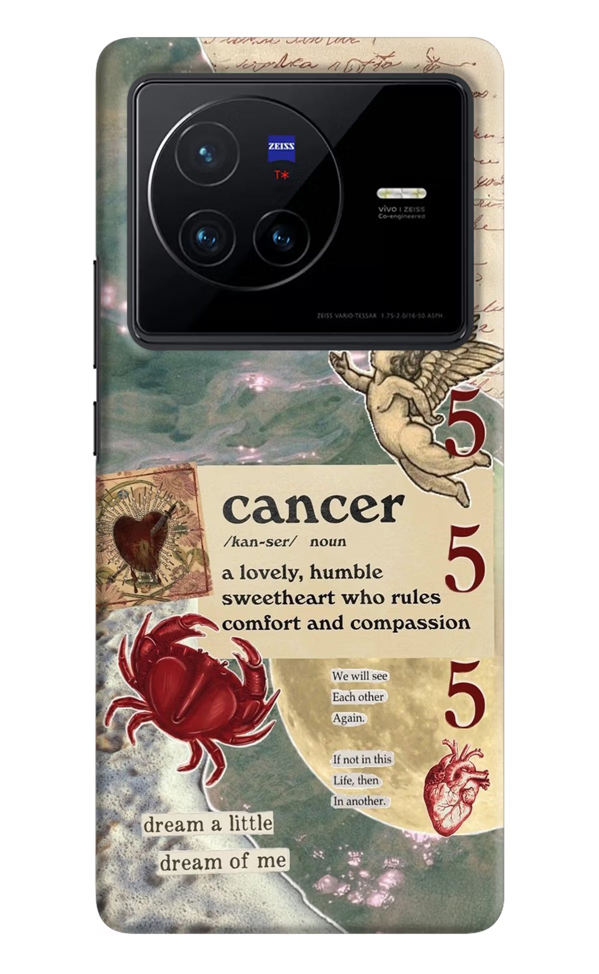Cancer Zodiac Vivo X80 Hard Case Back Cover by Casekaro
