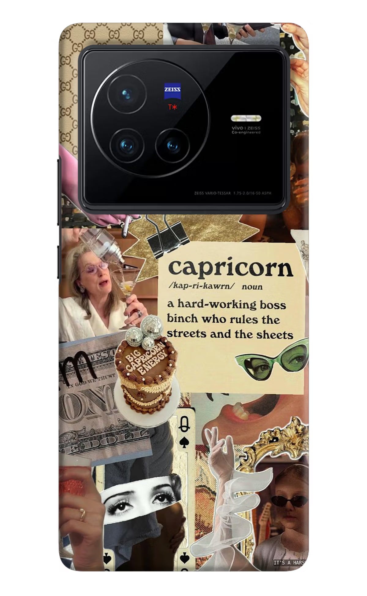 Capricorn Zodiac Vivo X80 Hard Case Back Cover by Casekaro