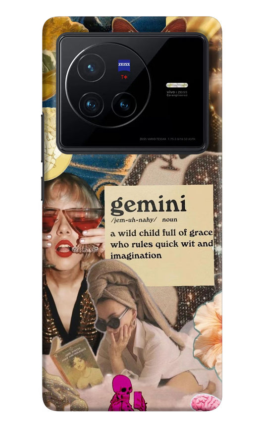 Gemini Zodiac Vivo X80 Hard Case Back Cover by Casekaro