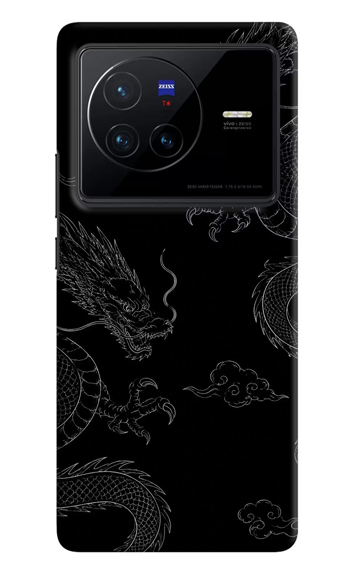 Twin Dragons Vivo X80 Hard Case Back Cover by Casekaro