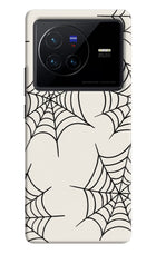 Spider Web Vivo X80 Hard Case Back Cover by Casekaro