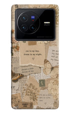 Vintage case Vivo X80 Hard Case Back Cover by Casekaro