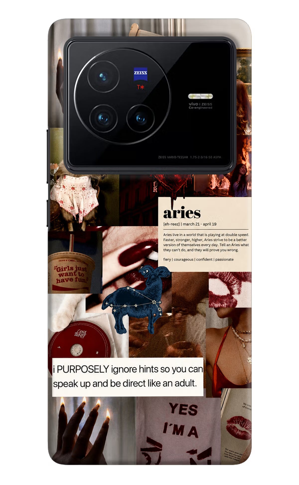 Zodiac Aries Vivo X80 Back Cover