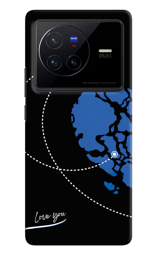 Love Orbit Vivo X80 Hard Case Back Cover by Casekaro
