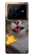 Silly Cat Call Vivo X80 Hard Case Back Cover by Casekaro