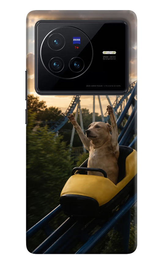 Rollercoaster Dog Vivo X80 Hard Case Back Cover by Casekaro