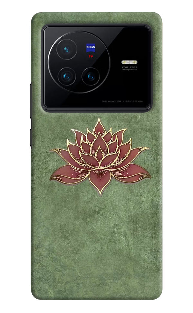 Lotus Grace Vivo X80 Hard Case Back Cover by Casekaro