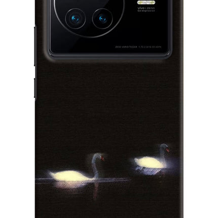 Silent Swans Vivo X80 Hard Case Back Cover by Casekaro