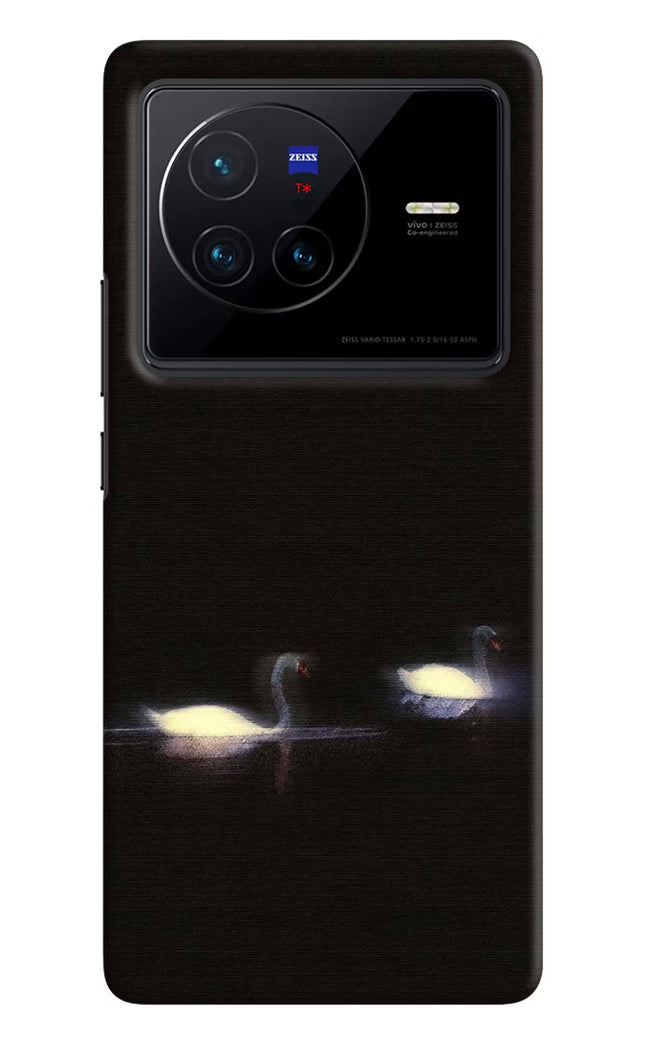 Silent Swans Vivo X80 Hard Case Back Cover by Casekaro