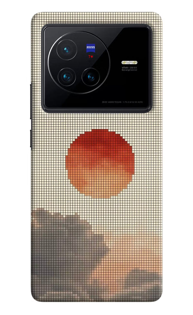 Pixel Sun Vivo X80 Hard Case Back Cover by Casekaro