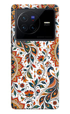White Mayura Vivo X80 Hard Case Back Cover by Casekaro