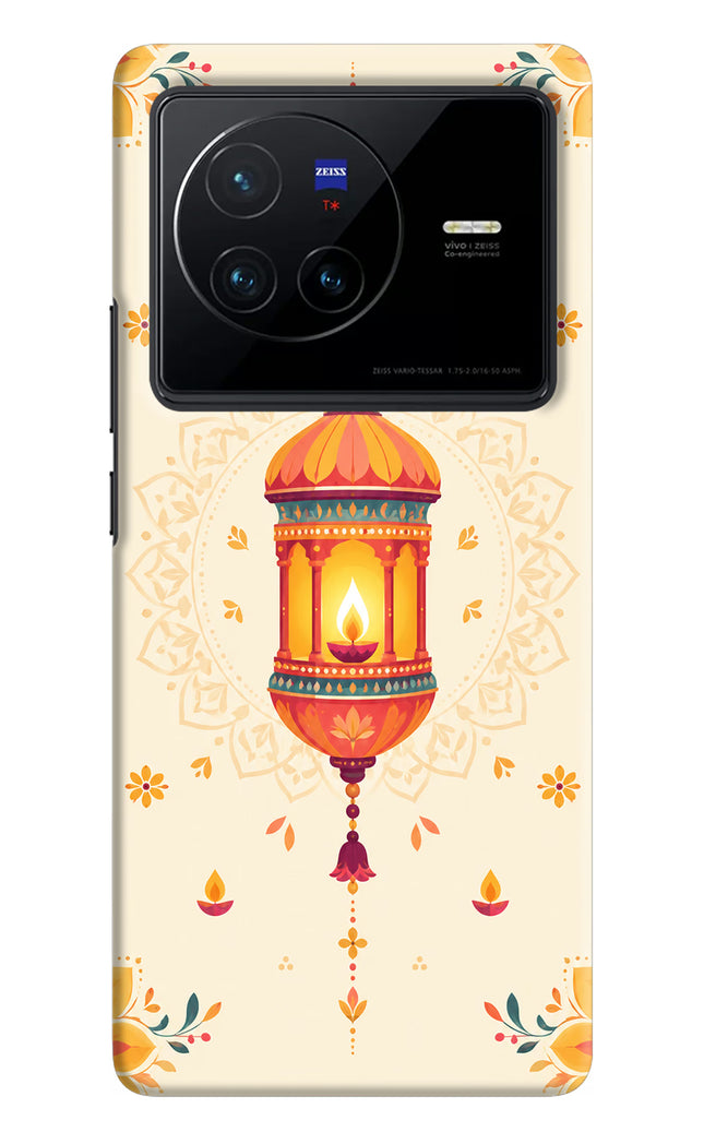 Golden Lantern Vivo X80 Hard Case Back Cover by Casekaro