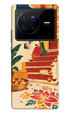 Diwali Rangoli Vivo X80 Hard Case Back Cover by Casekaro