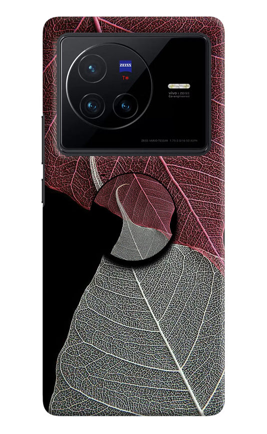 Leaf Pattern Vivo X80 Pop Case by Casekaro