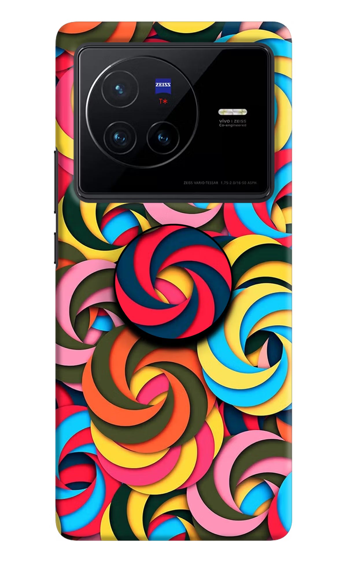 Spiral Pattern Vivo X80 Pop Case by Casekaro