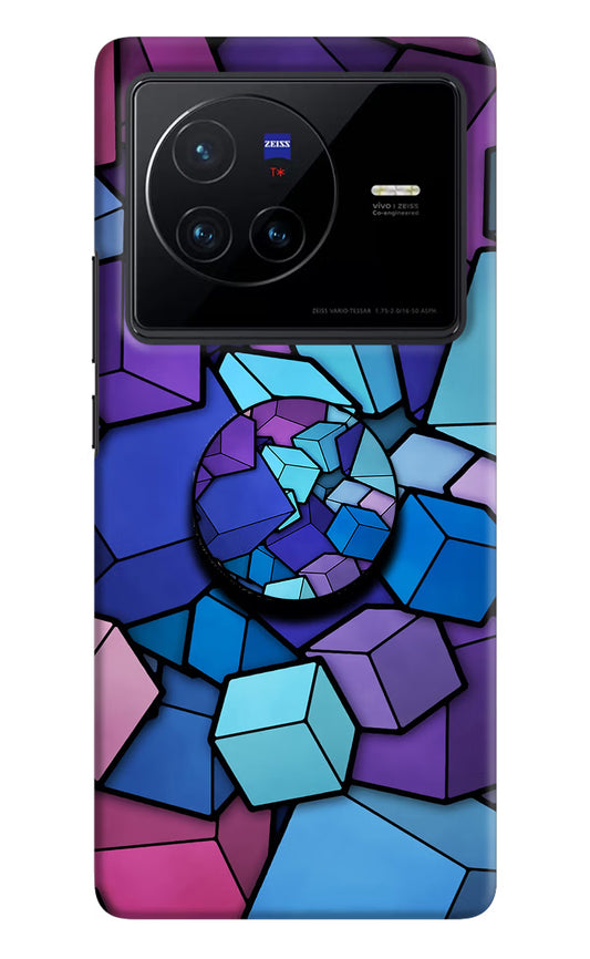 Cubic Abstract Vivo X80 Pop Case by Casekaro