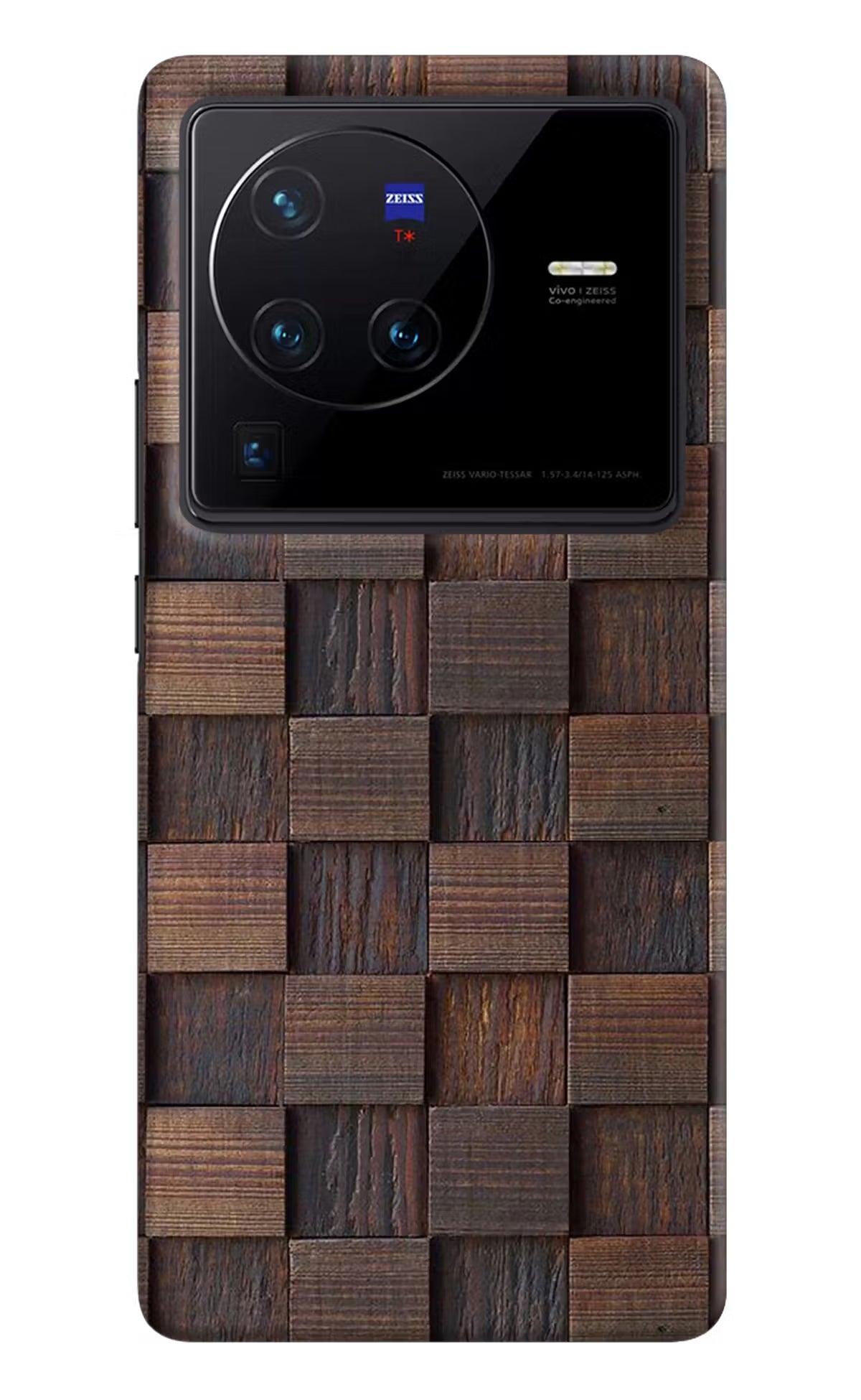Wooden Cube Design Vivo X80 Pro Hard Case Back Cover by Casekaro