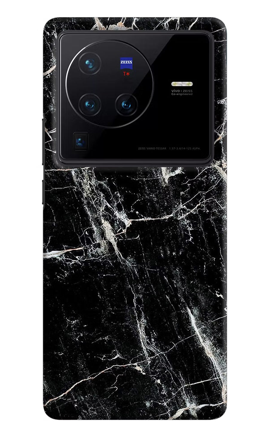 Black Marble Texture Vivo X80 Pro Back Cover, Hard case