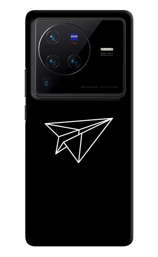 Paper Plane White Vivo X80 Pro Hard Case Back Cover by Casekaro