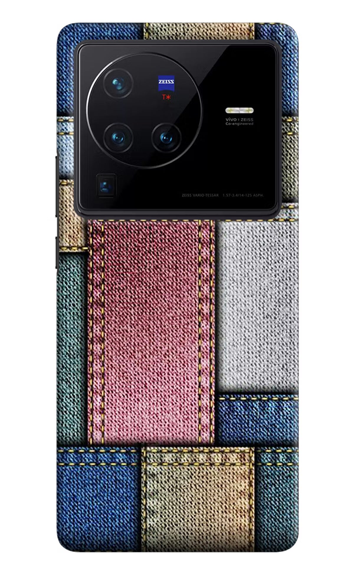 Multicolor Jeans Vivo X80 Pro Hard Case Back Cover by Casekaro
