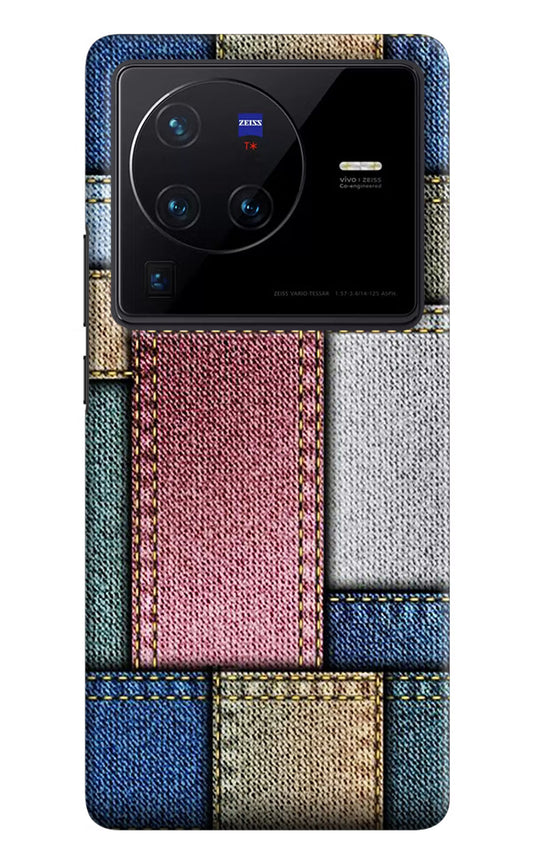 Multicolor Jeans Vivo X80 Pro Hard Case Back Cover by Casekaro