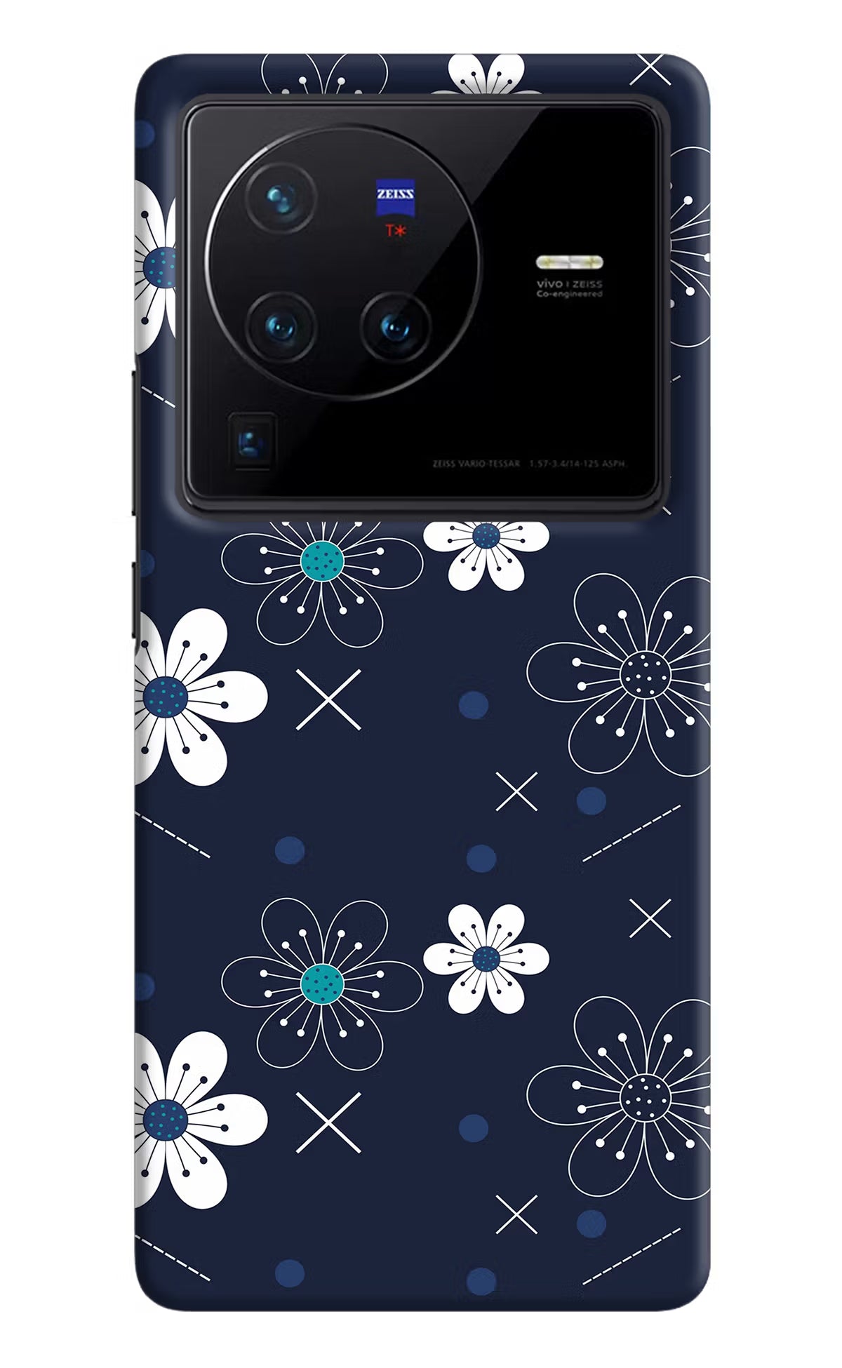 Flowers Vivo X80 Pro Hard Case Back Cover by Casekaro