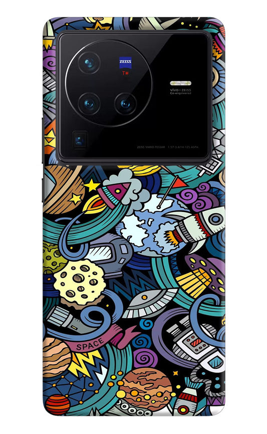 Space Abstract Vivo X80 Pro Hard Case Back Cover by Casekaro