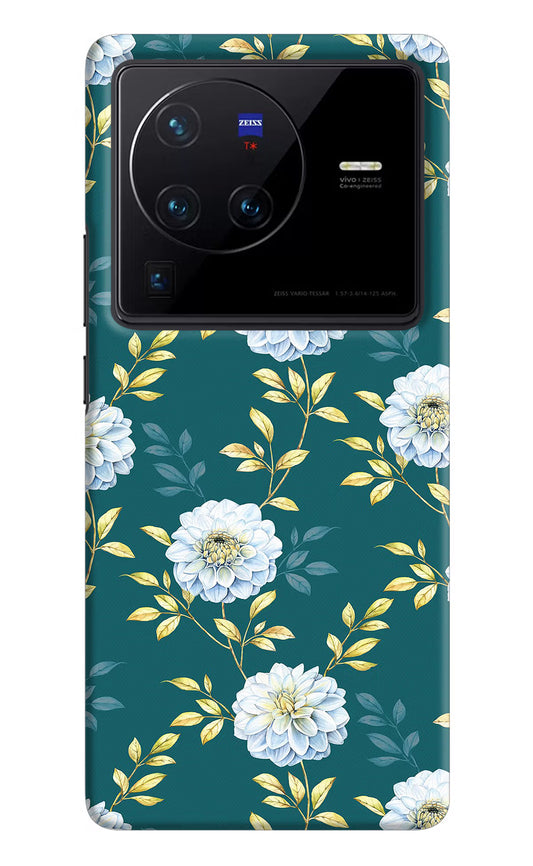 Flowers Vivo X80 Pro Hard Case Back Cover by Casekaro