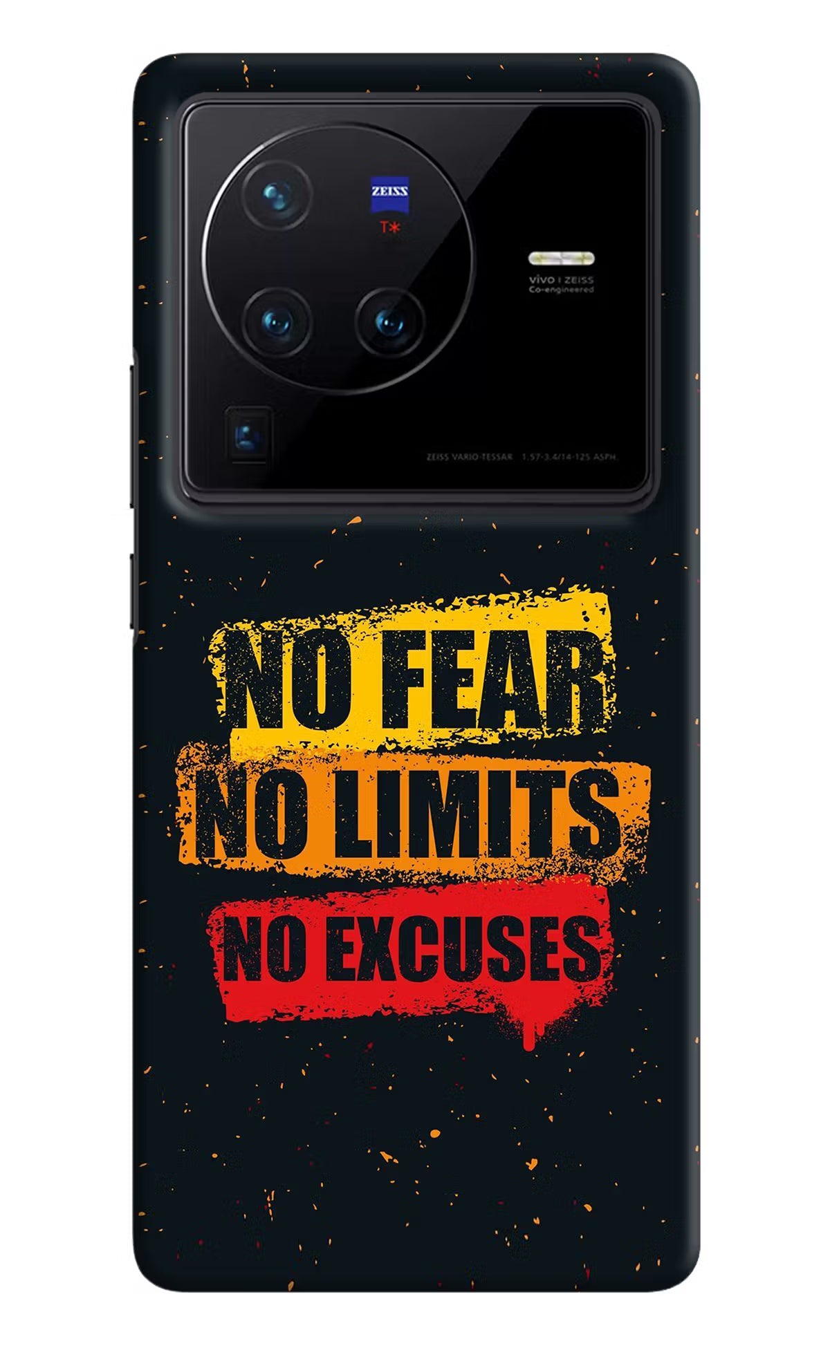 No Fear No Limits No Excuse Vivo X80 Pro Hard Case Back Cover by Casekaro