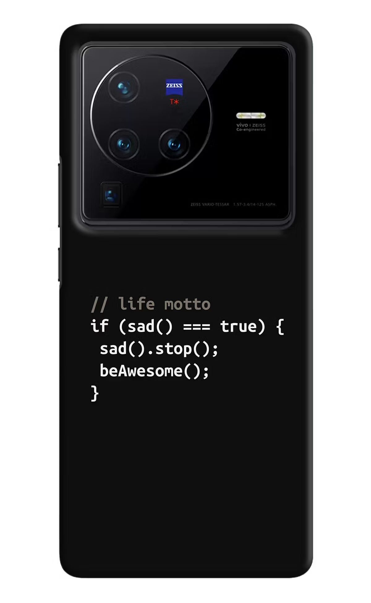 Life Motto Code Vivo X80 Pro Hard Case Back Cover by Casekaro