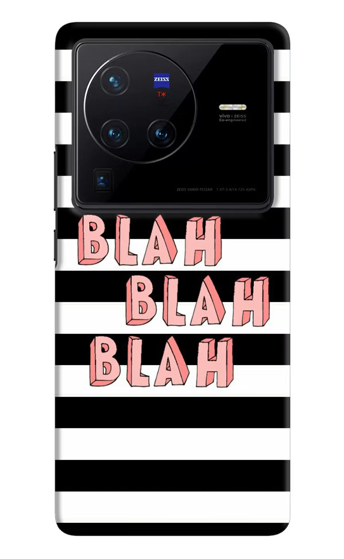Blah Blah Blah Vivo X80 Pro Hard Case Back Cover by Casekaro