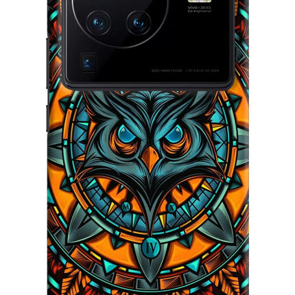 Angry Owl Art Vivo X80 Pro Hard Case Back Cover by Casekaro
