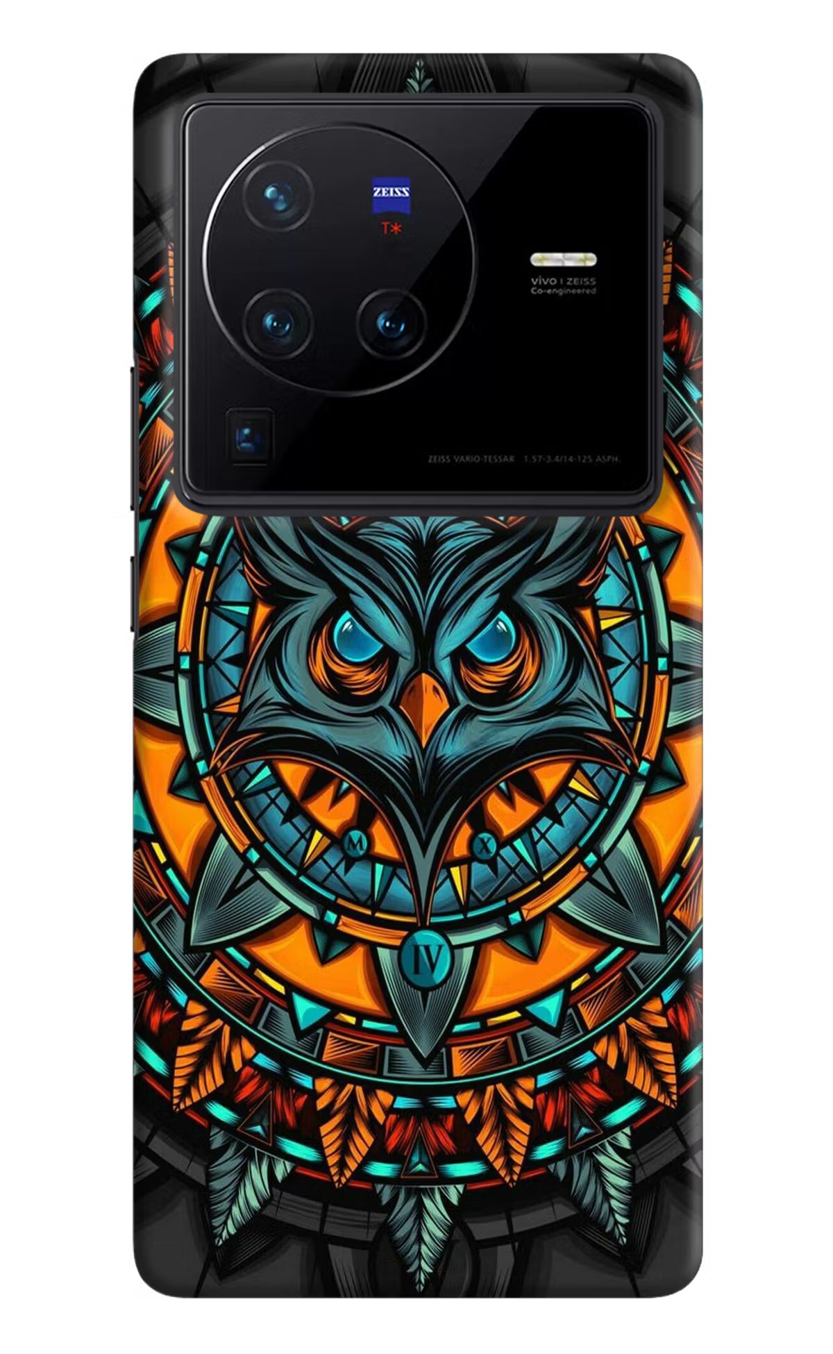 Angry Owl Art Vivo X80 Pro Hard Case Back Cover by Casekaro