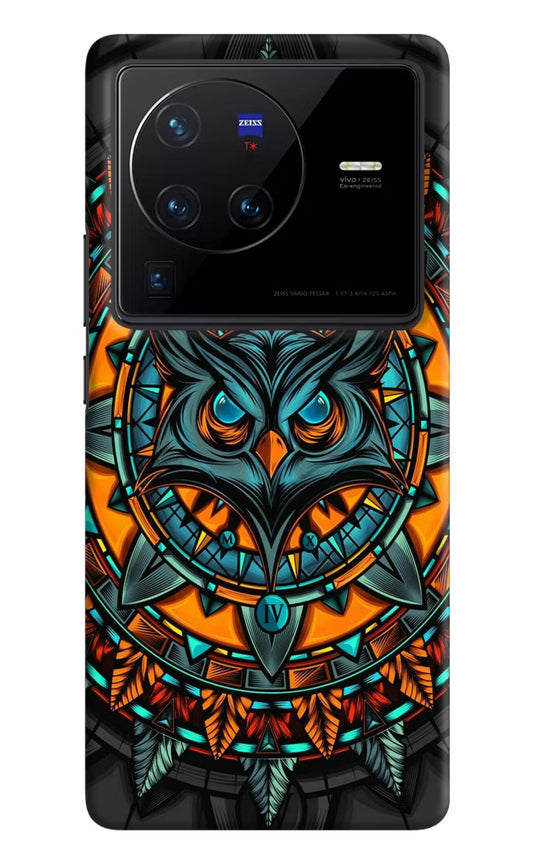 Angry Owl Art Vivo X80 Pro Hard Case Back Cover by Casekaro