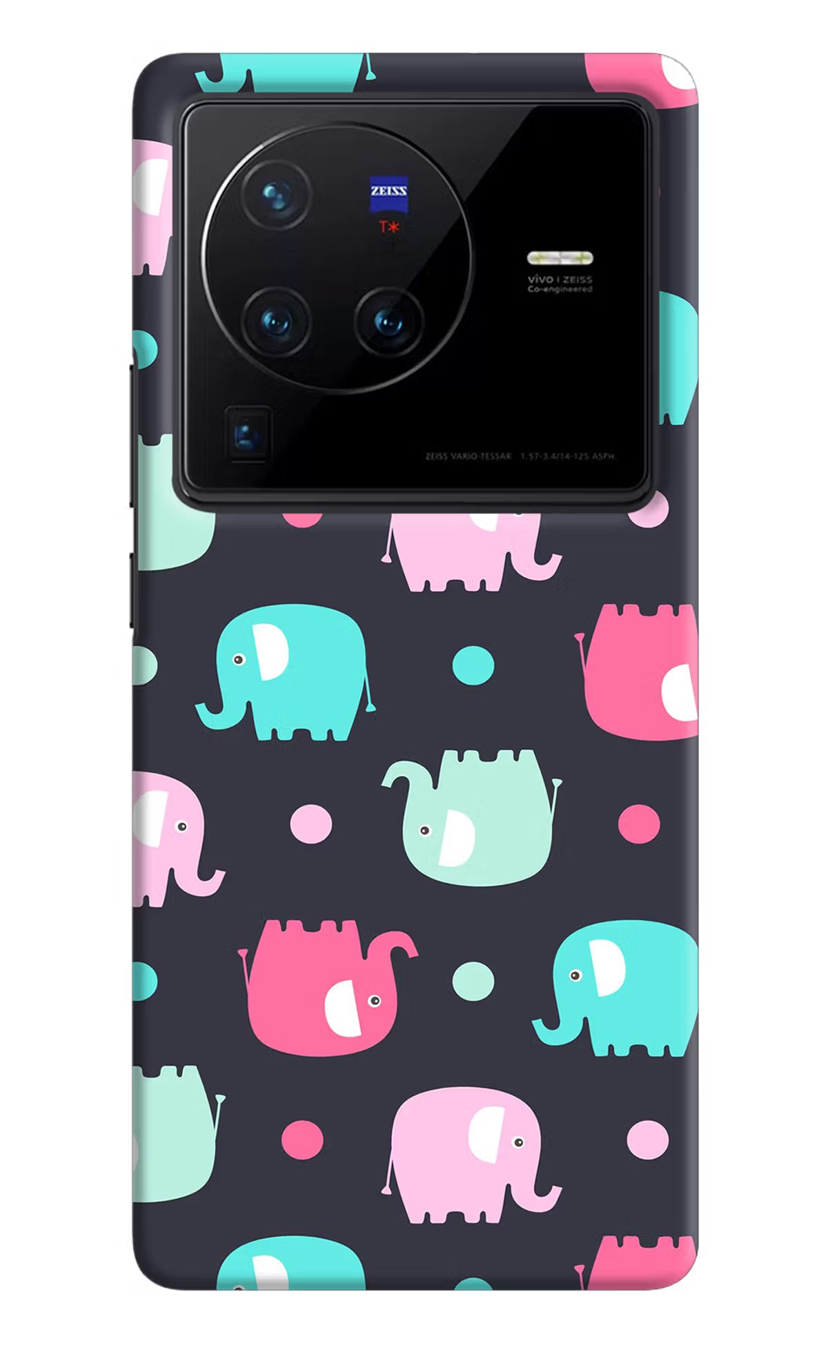 Elephants Vivo X80 Pro Hard Case Back Cover by Casekaro