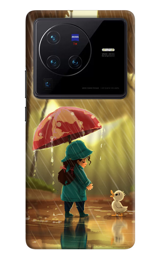 Rainy Day Vivo X80 Pro Hard Case Back Cover by Casekaro
