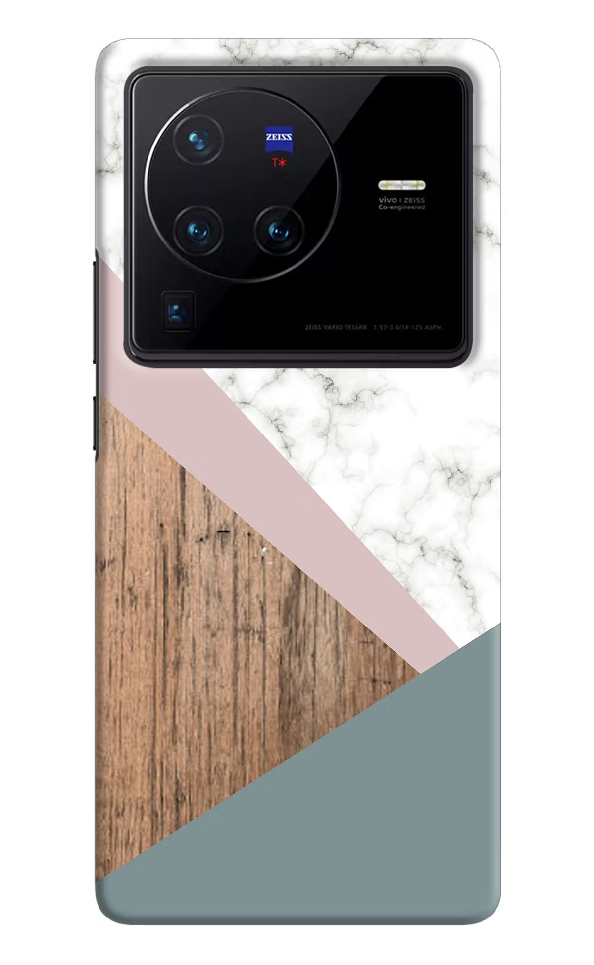 Marble wood Abstract Vivo X80 Pro Hard Case Back Cover by Casekaro