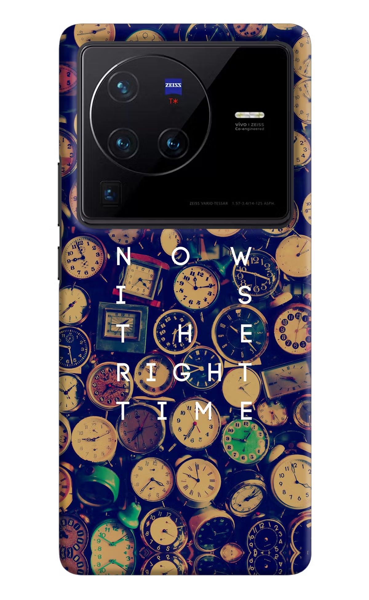 Now is the Right Time Quote Vivo X80 Pro Hard Case Back Cover by Casekaro