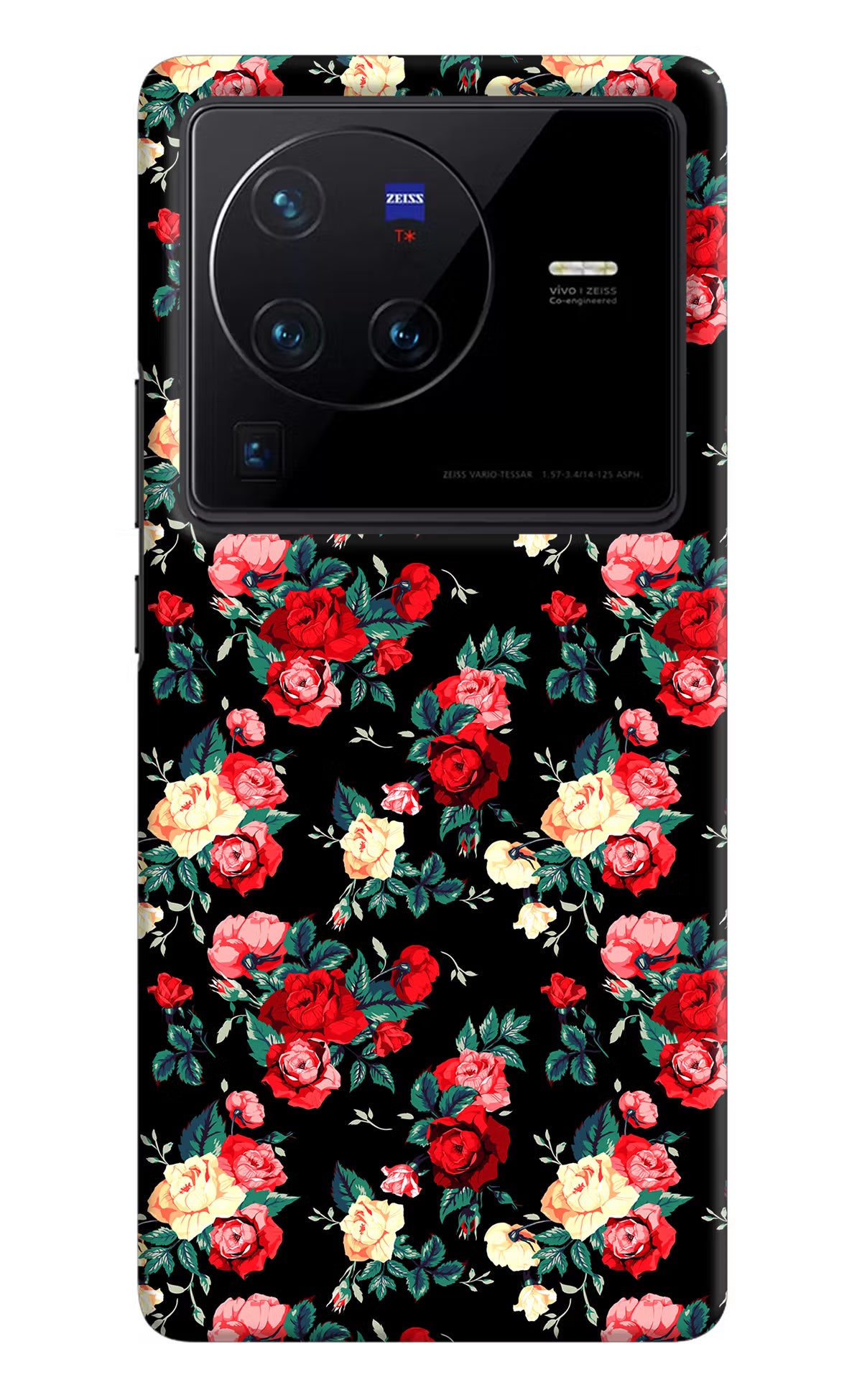 Rose Pattern Vivo X80 Pro Hard Case Back Cover by Casekaro