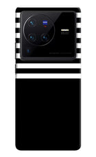 Black and White Print Vivo X80 Pro Hard Case Back Cover by Casekaro